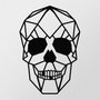 Wallity Skull Metal Decor Negro